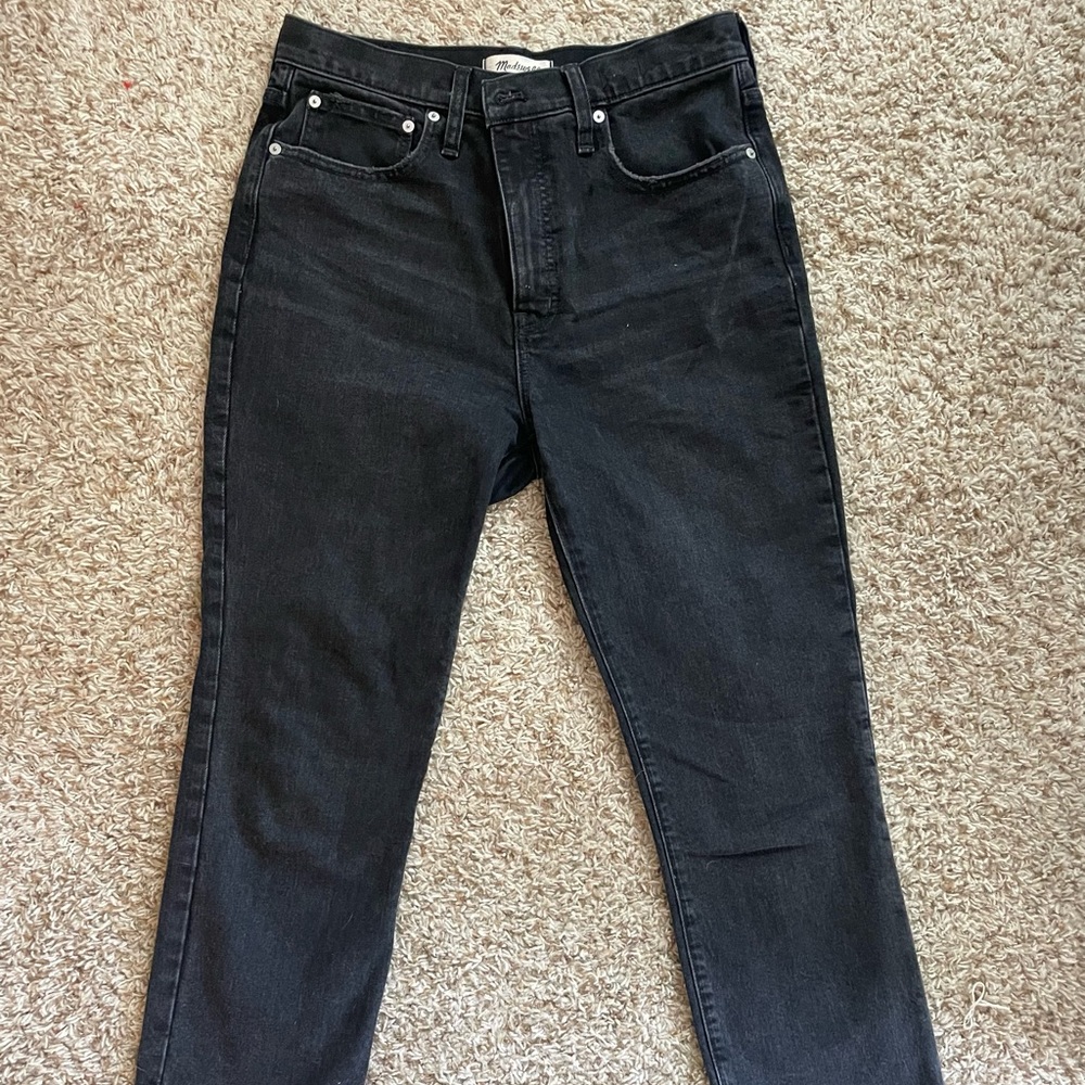 *perfect condition* Madewell slim demi-boot jeans - faded black.